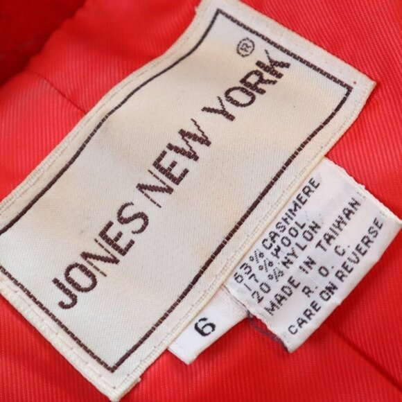 Jones New York Red Cashmere Wool Blend Jacket Size 6 - Picture 5 of 5